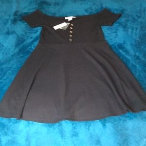 Ribbed skater dress